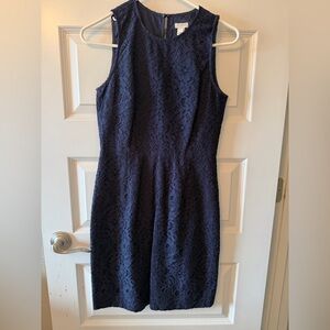 J. Crew Navy Lace Midi Dress